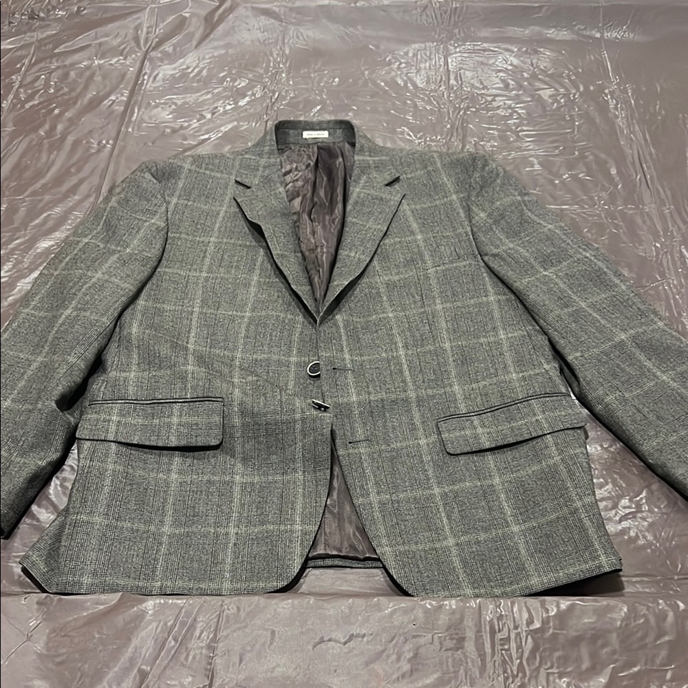 Gray Checkered Men's Blazer